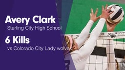 6 Kills vs Colorado City Lady wolves