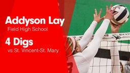 4 Digs vs St. Vincent-St. Mary 