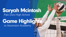 Game Highlights vs Ascension Academy