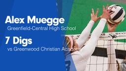 7 Digs vs Greenwood Christian Academy 