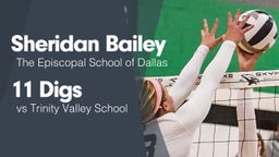 11 Digs vs Trinity Valley School