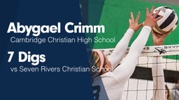 2 Digs vs Seven Rivers Christian School