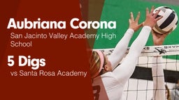 5 Digs vs Santa Rosa Academy