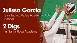 2 Digs vs Santa Rosa Academy