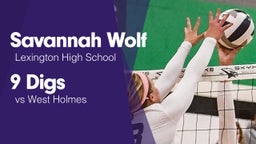 9 Digs vs West Holmes