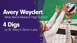 4 Digs vs St. Mary's Storm Lake