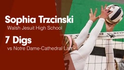 7 Digs vs Notre Dame-Cathedral Latin 