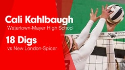 18 Digs vs New London-Spicer