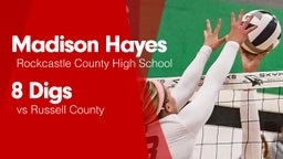 8 Digs vs Russell County 