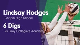 6 Digs vs Gray Collegiate Academy