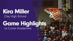 Game Highlights vs Culver Academies