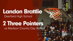 2 Three Pointers vs Madison Country Day School