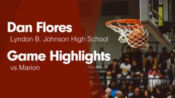 Game Highlights vs Marion 