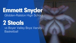 2 Steals vs Boyer Valley Boys Varsity Basketball