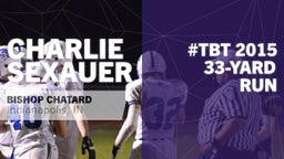 Charlie Sexauer's highlights #TBT 2015: 33-yard Run vs Guerin Catholic 