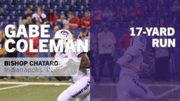 Gabe Coleman's highlights 17-yard Run vs Cathedral 