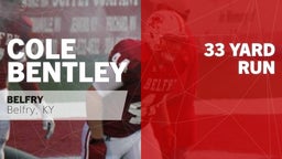 Cole Bentley's highlights 33 yard Run vs Tates Creek