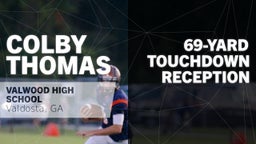 Colby Thomas's highlights 69-yard Touchdown Reception vs Westfield 
