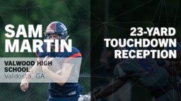 Sam Martin's highlights 23-yard Touchdown Reception vs Deerfield-Windsor 