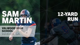 Sam Martin's highlights 12-yard Run vs Tiftarea Academy
