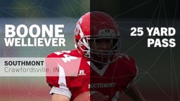 Boone Welliever's highlights 25 yard Pass vs North Putnam 