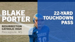 Blake Porter's highlights 22-yard Touchdown Pass vs East Marion