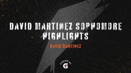 David Martinez Sophomore Highlights 