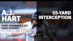55-yard Interception vs Fort Zumwalt North 