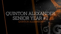 Quinton Alexander Senior Year #1