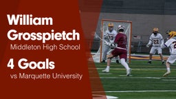 4 Goals vs Marquette University 