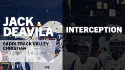 Jack Deavila's highlights  Interception vs Northwood 