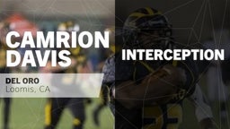 Camrion Davis's highlights  Interception vs St. Paul 