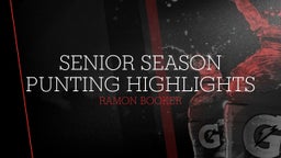 Senior Season Punting Highlights
