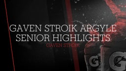 Gaven Stroik Argyle Senior Highlights