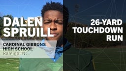 Dalen Spruill's highlights 26-yard Touchdown Run vs Enloe 