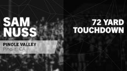 Sam Nuss's highlights 72 yard Touchdown vs College Park 