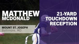 21-yard Touchdown Reception vs McDonogh
