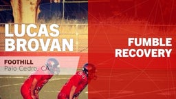 Lucas Brovan's highlights  Fumble Recovery vs West Valley 