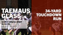 Taemaus Glass's highlights 34-yard Touchdown Run vs Noxapater 