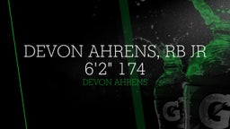 Devon Ahrens, RB Jr 6'2" 174
