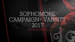Sophomore Campaign- VARSITY 2017