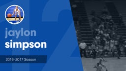 Season Recap: jaylon simpson 2016-2017