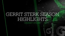 Gerrit Sterk Season Highlights