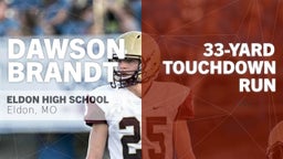 Dawson Brandt's highlights 33-yard Touchdown Run vs Owensville 