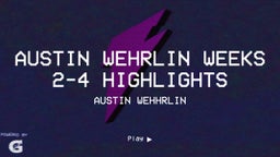 Austin Wehrlin weeks 2-4 Highlights