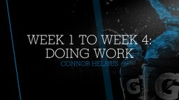Week 1 to Week 4:  Doing Work