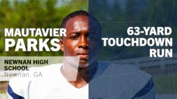 Mautavier Parks's highlights 63-yard Touchdown Run vs East Coweta 