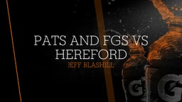 Jeff Blashill's highlights PATs and FGs vs Hereford