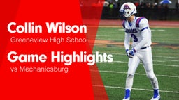 Game Highlights vs Mechanicsburg 