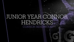 Junior year Connor Hendricks 